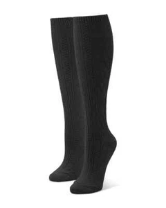 HUE schwarze superweiche kabelgebundene Komfortsocken kniehohe Socken - Einheitsgröße - Bild 1 von 4