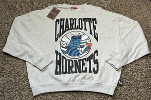 NEW Mitchell & Ness Charlotte Hornets Women's Logo LT Crewneck 3.0 (Large) - Picture 1 of 4
