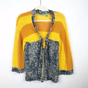 Anthropologie Maple Redonda Cardigan Sweater XS Open Front Tassels Linen Blend - Picture 1 of 7
