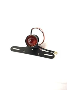 Faro posteriore nero opaco a led con portatarga Ø 45mm - Imagen 1 de 3