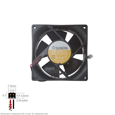 Fan Muffin Cooling DC 12V DC12V 12VDC  92mm 92x92x25 Sunon KD1209PTS2 ZP CLE - Image 1 of 3