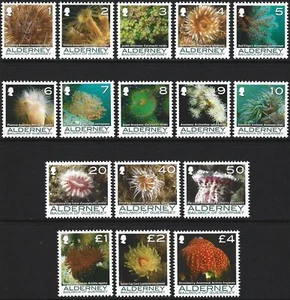 2006-2007 Alderney Sg A288/A308 Corals and Anemones Definitives MNH - Bild 1 von 2