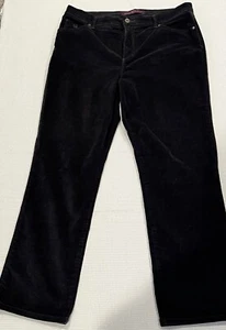 Women's Straight Leg High Rise Gray Blue Corduroy Pants Size 14 EUC - Picture 1 of 10