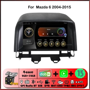 9"Android 13 Car Stereo Radio Carplay GPS Navigation DVR For Mazda 6 2004-2015 - Picture 1 of 12