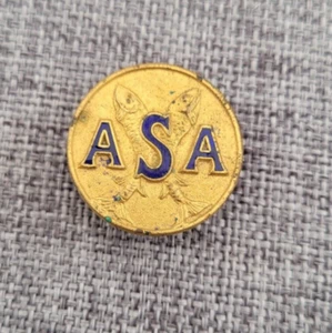 ASA AMERICAN SPORTSFISHING ASSOCIATION FISHING BUTTERFLY BADGE - Picture 1 of 2