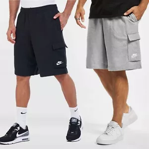 Nike Men's Club Cargo Fleece Shorts Nike Sportswear Tracksuit Shorts S To 2XL - Picture 1 of 21