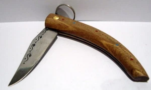 VINTAGE RARE,BEAUTIFUL HAND MADE KNIFE,WITH BRASS GASKETS,NOS # 12 - Picture 1 of 6