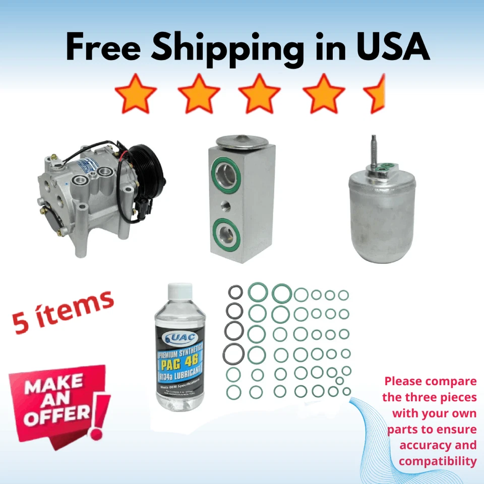 Compresor y válvula aire acondicionado apto para Jaguar S-Type 2000-2003, Lincoln LS 2000-2005 Foto 1 de 4