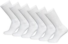 6 Pairs of Non-Skid Diabetic Crew Socks Non Binding Top Therapeutic Cotton Gr...
