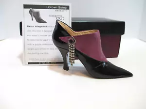 Just The Right Shoe Uptown Swing (2002) Item 25343 Black Patent with Mauve COA - Picture 1 of 7