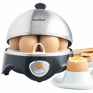 VonShef Eierkocher Pochierer Dampfgarer Kocher Omelettmaschine 7 Eier (2 Jahre Garantie) - Bild 1 von 8