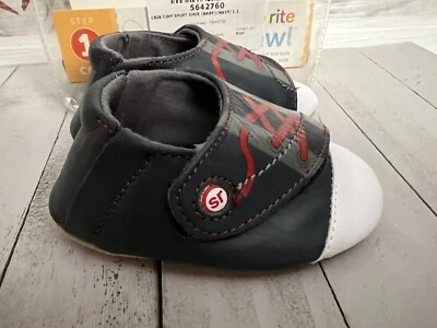 Stride Rite Tiny Sport Star Bebé Niño Cuna Zapatos Azul Marino Zapatos Talla 1 1/2 Foto 1 de 4