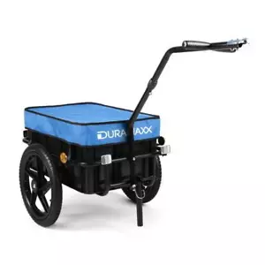 FAHRRADANHÄNGER LASTENANHÄNGER TRANSPORTANHÄNGER ANHÄNGER HANDWAGEN SCHWARZ NEU - Bild 1 von 1