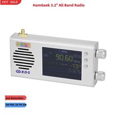 HamGeek All Band Radio 3.2" for SW MW LW FM AM Second Generation V1.18+Antenna