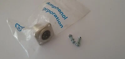 Amphenol AC3MDZ 3-pin XLR macho conector de montaje en panel y tornillos paquete original Foto 1 de 4