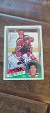 1984-85 TOPPS SIGNED ROOKIE CARD JAN LUDWIG NEW JERSEY DEVILS BUFFALO SABRES 88