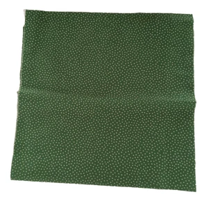 New Fat Quarter 18"x21" 100% Cotton Jo-Ann Fabrics White Polka Dots on Green - Picture 1 of 15