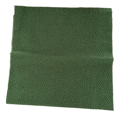 New Fat Quarter 18"x21"  100% Cotton Jo-Ann Fabrics White Polka Dots on Green - Image 1 of 4
