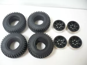 4 Pcs 1.9 Aolly Wheels w/ 96mm tires 1/10 Aixal SCX10 Jeep D90 D110 Tamiya F350 - Picture 1 of 3