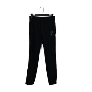Gym King Black Logo Slim Fit Ankle Zip Drawstring Jogger Trousers - Size M - Picture 1 of 14