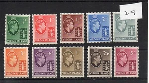 Virgin Is.(29) 1938 - Definitives selection inc. 5/-d - mint - SG Cat £65 - Picture 1 of 1
