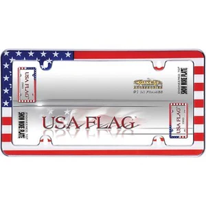 Cruiser Accessories 23003 USA Flag License Plate Frame, Chrome - Foto 1 di 9