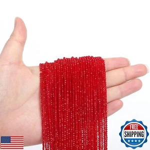 1850Pcs 2mm Crystal Faceted Glass Beads, Diamond Cut Gemstone Strand, Micro 4 - Picture 1 of 5