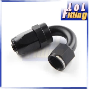 Adaptador de montaje de extremo de manguera giratoria de aluminio 8AN 8AN AN8 150 grados US STOCK negro - Imagen 1 de 6