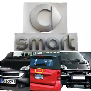 Kit Stemma Smart 3D Satinato adesivo in ABS emblema badge fregio logo 450 451 - Foto 1 di 9