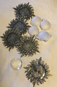 "Colgante de girasol hágalo usted mismo agrega su propio centro para hacer joyas lote de 5 2,25"" C26" - Imagen 1 de 3
