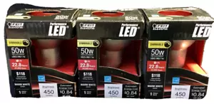 3 Pack Feit Electric PAR20/830/LED G11 Dimmable Bulb 50W/7W 450 Lumens (8A) - Picture 1 of 2