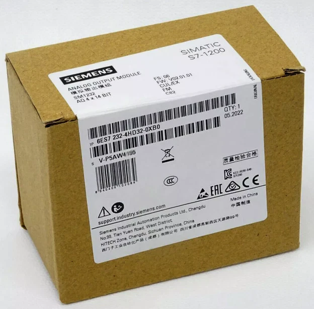6ES7232-4HD32-0XB0 NEW SIEMENS S7-1200 Analog Output Module 6ES7232-4HD32-0XB0 - Image 1 of 1
