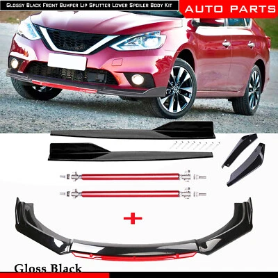 Front Bumper Lip Spoiler Splitter Rear Lip For Nissan Sentra SE-R Sedan Bod Kits — 第 1/4 张图片