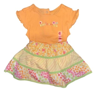 Girls Gymboree 18-24 Mon Flower Top & Skirt with Built in Diaper Cover NWT! - Picture 1 of 4