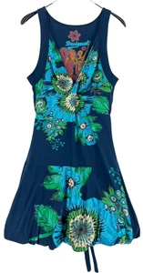 Desigual Damen V-Ausschnitt Ärmellos Kleid Blumenmuster Größe L - Bild 1 von 9
