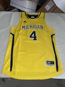 Chris Webber Michigan Wolverines Gelb Trikot Herren Large Adidas Euc Genäht - Bild 1 von 8