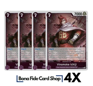 4x Juego de cartas coleccionables Vinsmoke Ichiji OP06-098 One Piece Wings Of The Captain 4x - Imagen 1 de 2