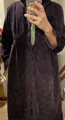 Vestido Camisa Vintage L.L.Bean Pana Abotonada Talla 4P 100% Algodón Foto 1 de 4