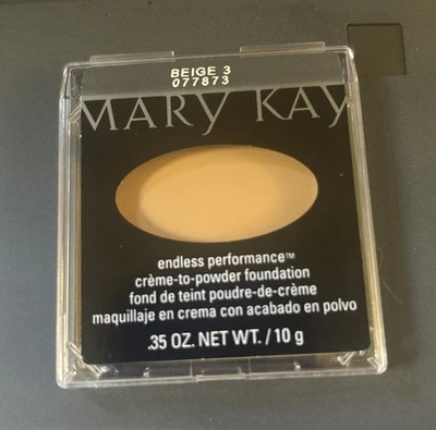 Mary Kay BEIGE 3 Endless Performance Creme to Powder Foundation Discontinued - Image 1 of 2