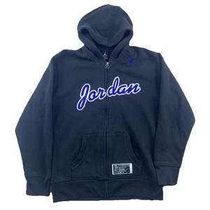 Air Jordan Hoodie Youth Boys Large 16/18 Collection Full Zip Jacket Black - Picture 1 of 7