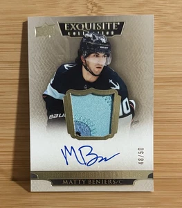 MATTY BENIERS 2022-23 UD EXQUISITE RPA ROOKIE ENDORSEMENTS RC AUTO /50 - Picture 1 of 2