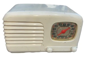 Radio a valvole Clarion custodia bianca è rotta non testata - Foto 1 di 4