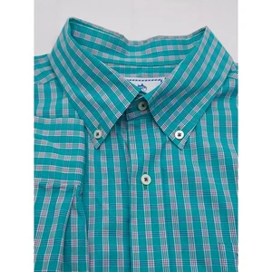 Southern Tide Men's Plaid Button Down Shirt Classic Fit Turquoise L Large - Picture 1 of 8