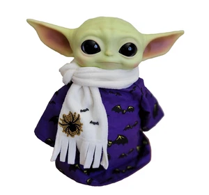 Juego de 2 bufandas/traje de Halloween Spooky Bats para muñecas Grogu Yoda Mattel Child de 11" - Imagen 1 de 8