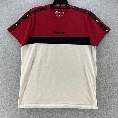 Camiseta Hollister Sport Tejida Grande L Mecha Humedad Transpirable Suave Rojo Camisa Foto 1 de 4
