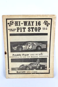Hi-Way 16 Pit Stop Saturday Racing Program Freddy Fryar Scotty Garrett 1979 - Bild 1 von 8