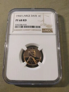 1960 1c Lincoln Memorial Cent Large Date Proof NGC PF-68 RD - Picture 1 of 13
