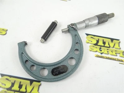 MITUTOYO 2"-3" OUTSIDE MICROMETER .0001" CARBIDE FACED 103-217 + STANDARD - Image 1 of 4