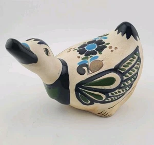 Vintage Tonala Talavera mexikanische Keramik Volkskunst handbemalt blau Ente Vogel  - Bild 1 von 10