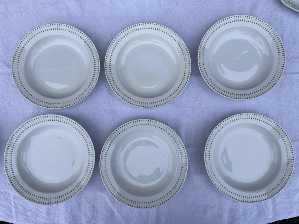 Melitta Porzellan, tiefer Teller, 7. Stk. Hamburg 2002 Rautenkranz Vintage 23,5 - Bild 1 von 4